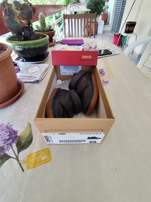 Camper kids shoes size 22 like new, gray and blue