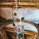 Retro vase with embossed green drops, IKEA
