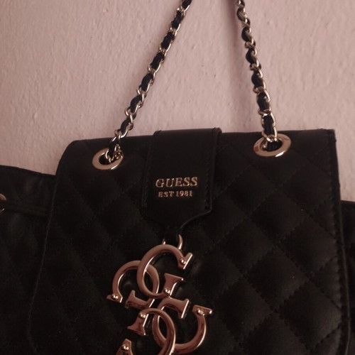 Guess Black Quilted Backpack HWVG74 new