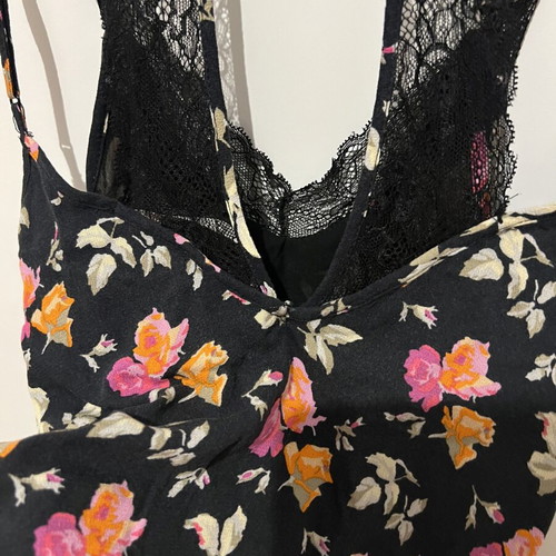 Zara floral midi dress like new, size Small, black multicolor