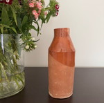 Handmade ceramic vase red brown new