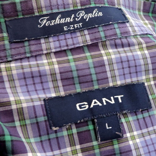 Gant Foxhunt Poplin Men's Long Sleeve Shirt like new, multicolor, size L/XL