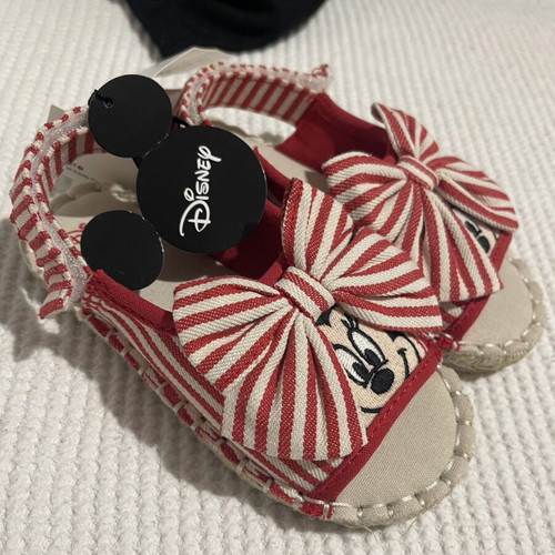 Zara girls sandals new, size 25, beige and red