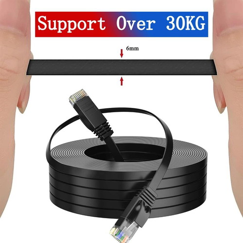 Ethernet cable CAT6 flat 50cm length new, white