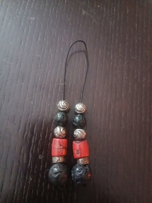 Santorini handmade worry beads with volcanic lava beads