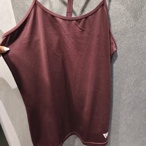 Burgundy TCM strap top like new, size L