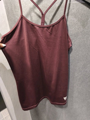Burgundy TCM strap top like new, size L