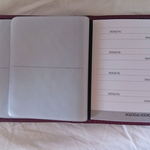 Leather card albums with agenda and notes, two, new