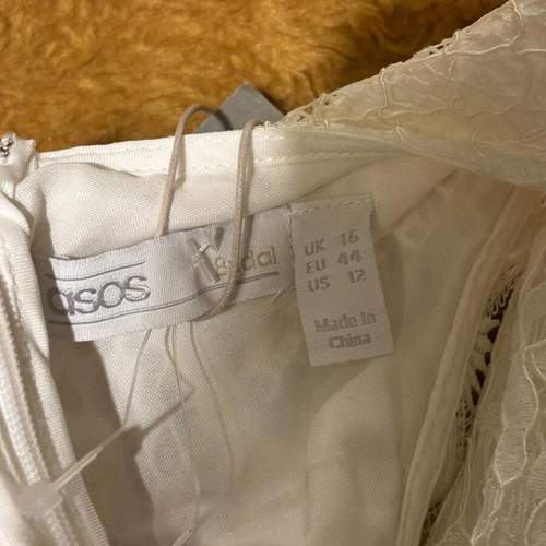 ASOS bridal wedding dress new, lace, white