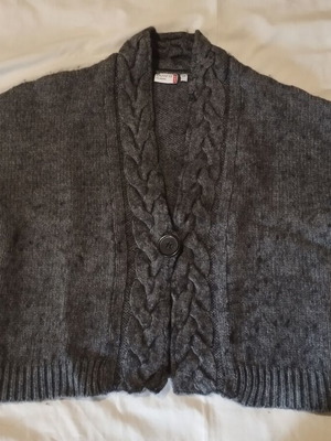 Knitted anthracite bolero used, size L
