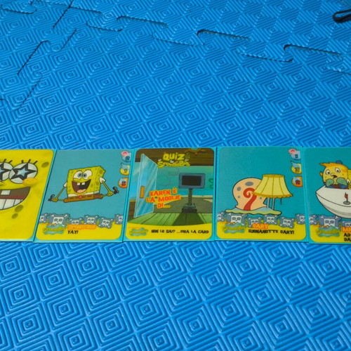 SpongeBob SquarePants collectible card set of 5 like new with sleeves