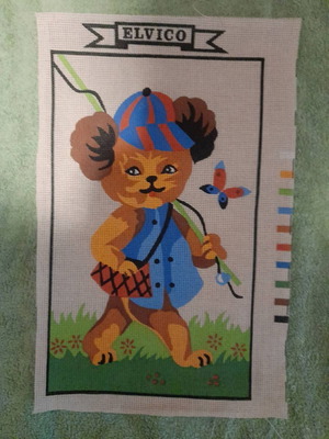Elvico embroidery canvas teddy bear