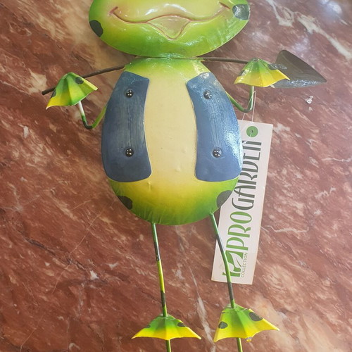 Metal frog decoration, 46 cm