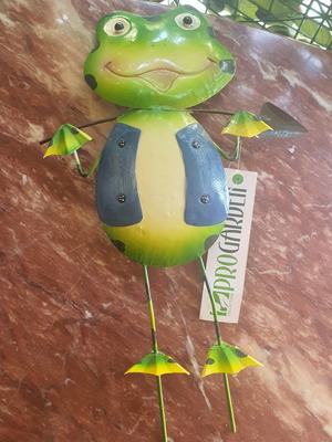 Metal frog decoration, 46 cm