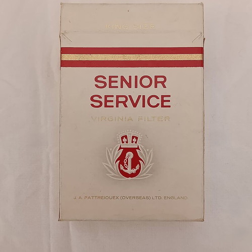 Sobranie Black Russian 25s and Senior Service Ships Supply collectible cigarette boxes used