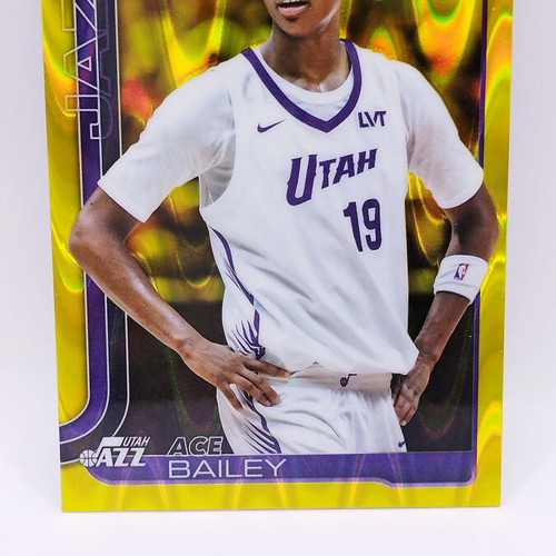Ace Bailey 2025-26 Topps Chrome Basketball Rookie Card RayWave Yellow parallel like new