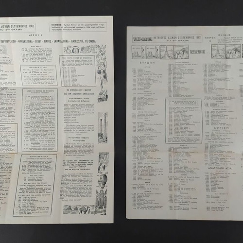 View-Master 1962 Collectible Disc Catalogs Used, Parts 1 and 2