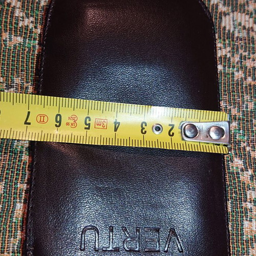 Vertu leather pouch like new, embossed logo, dark brown
