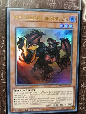 Graff Malebranche of the Burning Abyss card like new with Ultra Pro sleeve