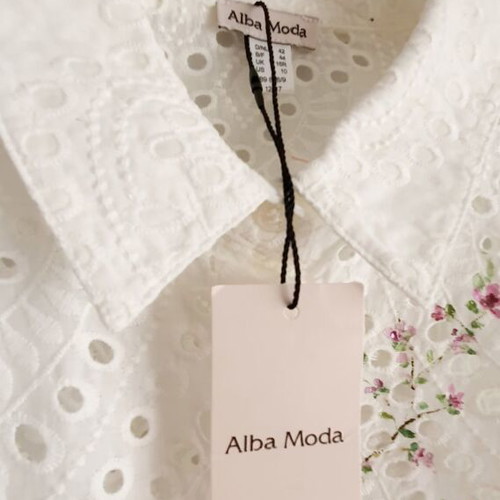 Shirt tunic new with embroidered design and hand-painted flowers