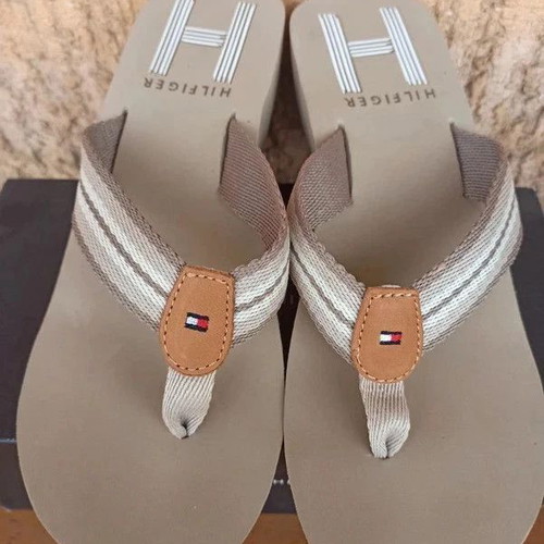 Tommy Hilfiger Myriam 10D Wedge Sandals New Size 39 Desert Sand