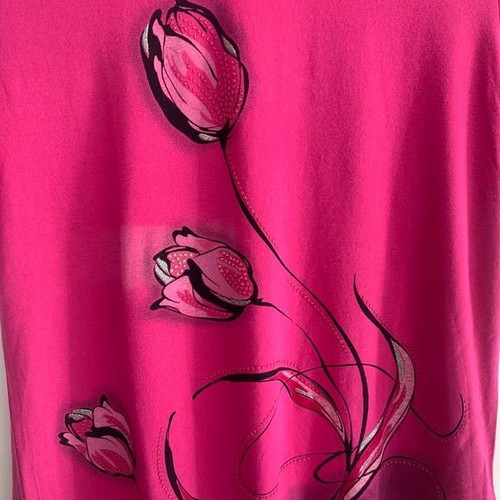 Leonard's pink blouse size M used with signs from washing
