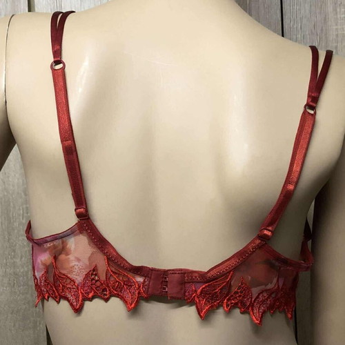 Bra used, size B-80/M, red multicolor