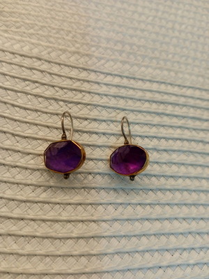 Vintage earrings silver 925 with 22k gold details like new