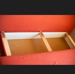 Sofas used, set of two with storage and sofa bed function
