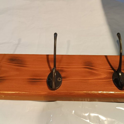 Handmade wooden coat rack 68cm for home entrance and halls