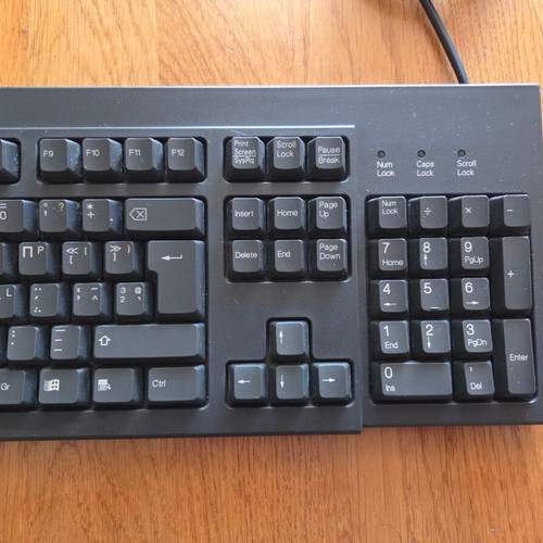 IBM KB-7953 keyboard used, black, vintage 1998