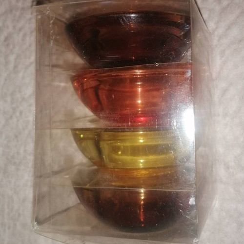 Set of 4 Glass Tealight Holders