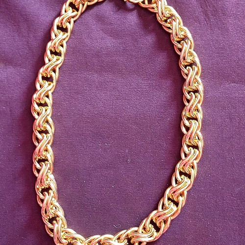 Women's chain with double steel weave gold color like new