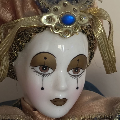 Harlequin porcelain doll RF Collection Germany new