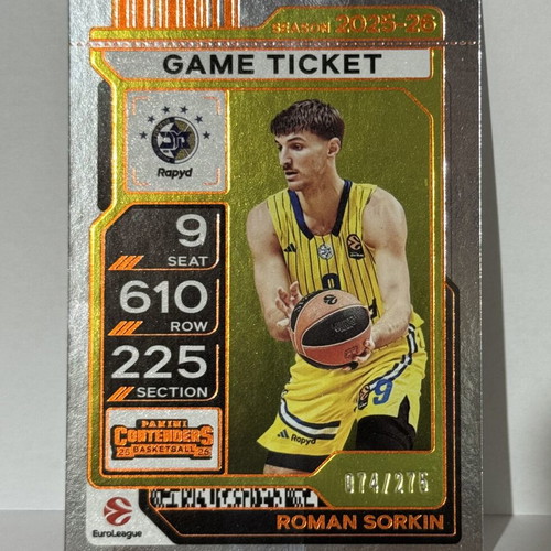 2025-26 Panini Euroleague Roman Sorkin basketball card