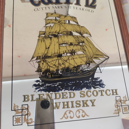 Cutty Sark mirror used with minor scratches and haze, approx. 30x40 cm