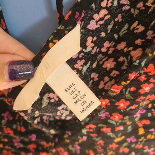 Short wide floral dress H&M like new