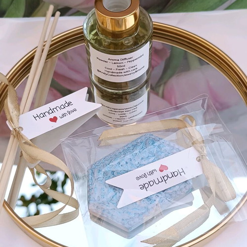 Reed Diffuser 50ml with Ocean Wave closet tablet and wax melts gift