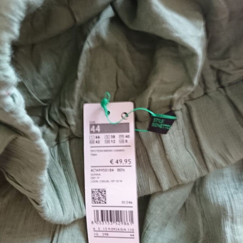 Benetton maxi skirt green size 44 new, summer breathable