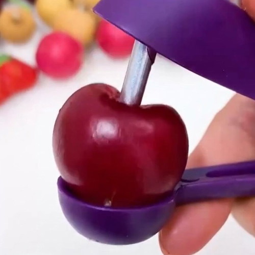 Cherry pitter tool, purple