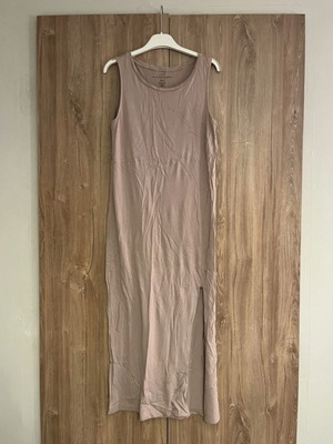 H&M long dress like new, beige and pink, sizes XS and S