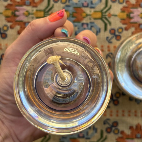 Vintage Candlesticks with Wick, Set of 2, Like New