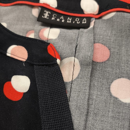 Canda Premium polka dot blouse size L like new