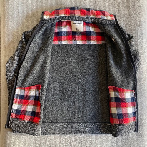 Abercrombie boys' hoodie used, 15/16 years, gray