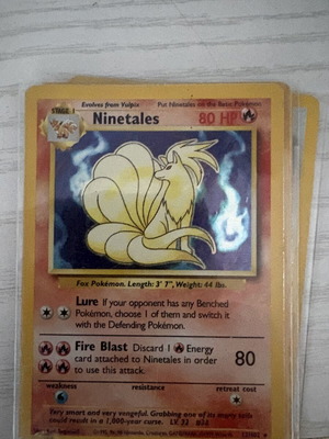 Ninetales 12/102 Holo Rare κάρτα μεταχειρισμένη από το Base Set 1999