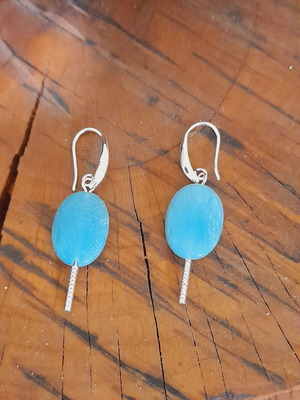Silver earrings 925 silver with semi-precious stones new