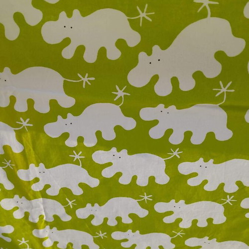 Ikea Lime Green Hippo fabric new, 120x300cm, cotton