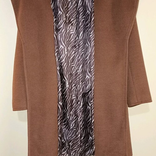 Long coat Emporio Grama fabric women's brown like new, size Large