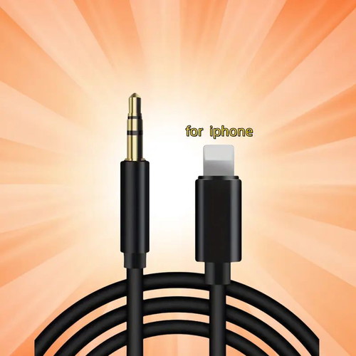 Jack to Lightning Cable new, black