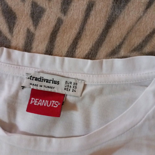 Strativarius girls' blouse white with Snoopy, size XS, like new